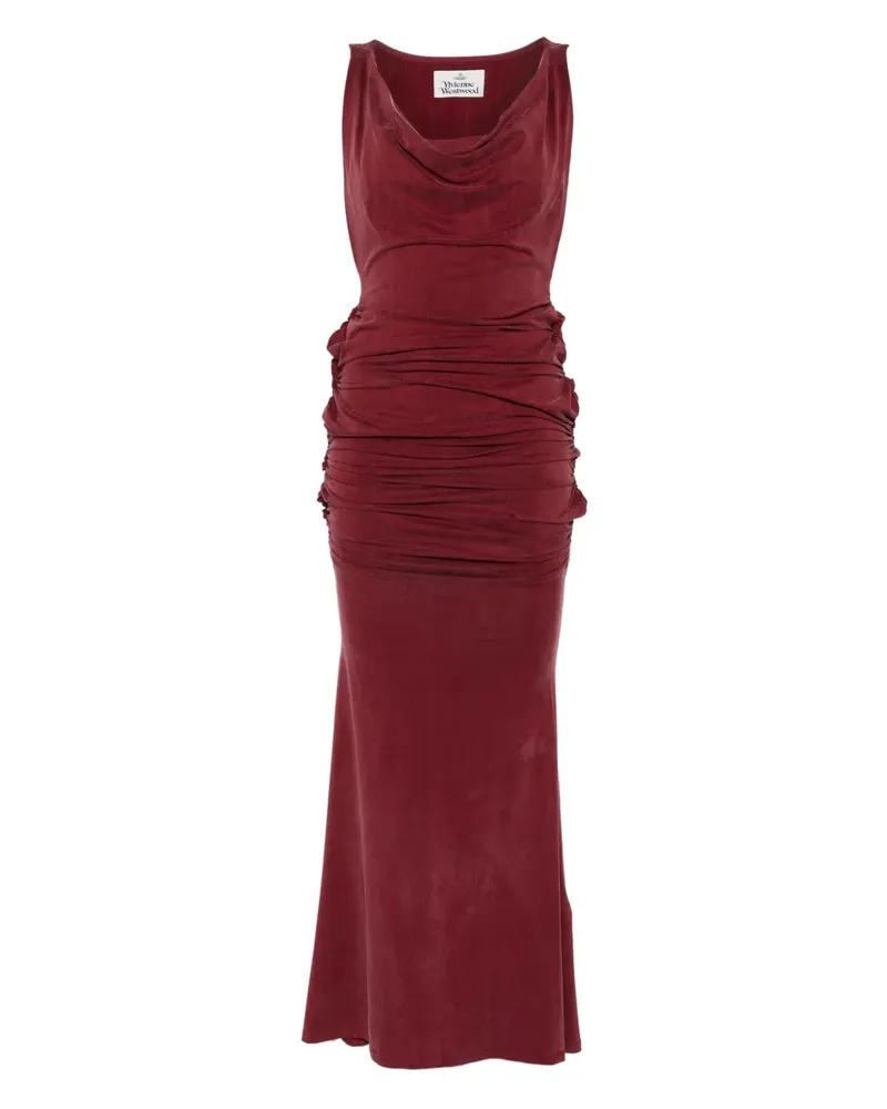 Vivienne Westwood Maxikleid mit Schalkragen - Rot Rot