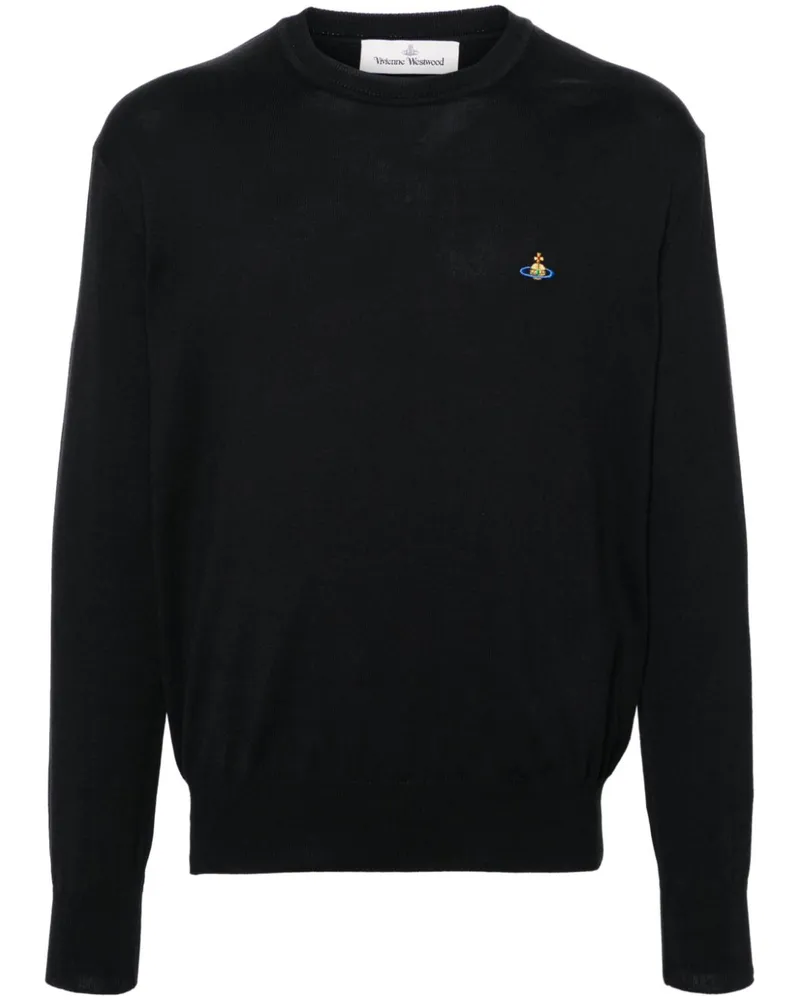 Vivienne Westwood Pullover mit Logo-Stickerei Schwarz