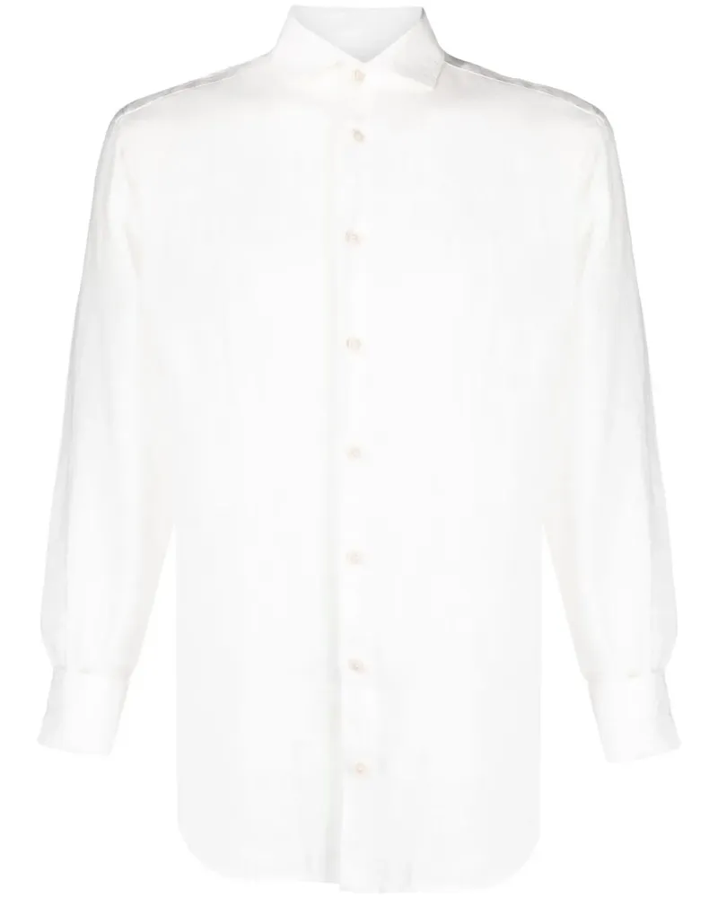 MC2 Saint Barth Klassisches Leinenhemd - Weiß Weiß