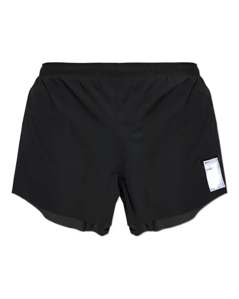Satisfy Justice 2.5 Distance Shorts im Layering-Look - Schwarz Schwarz