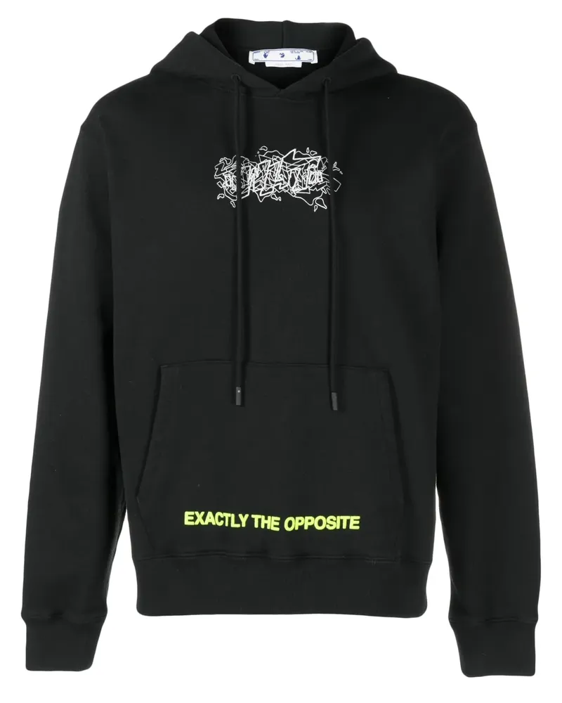 OFF-WHITE Hoodie mit Slogan-Print - Schwarz Schwarz