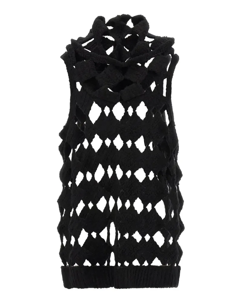 Rick Owens Sarutanya Tanktop im Rauten-Patchwork - Schwarz Schwarz