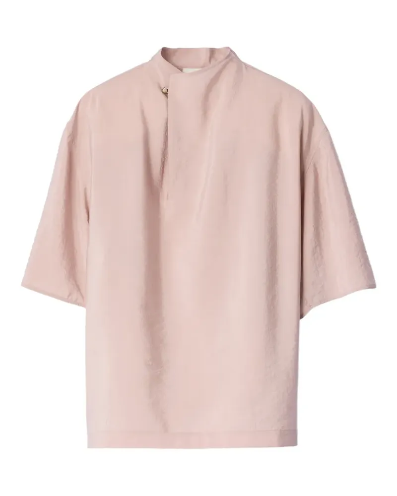 Christophe Lemaire Oberteil aus trockener Seide mit weichem Kragen - Rosa Rosa