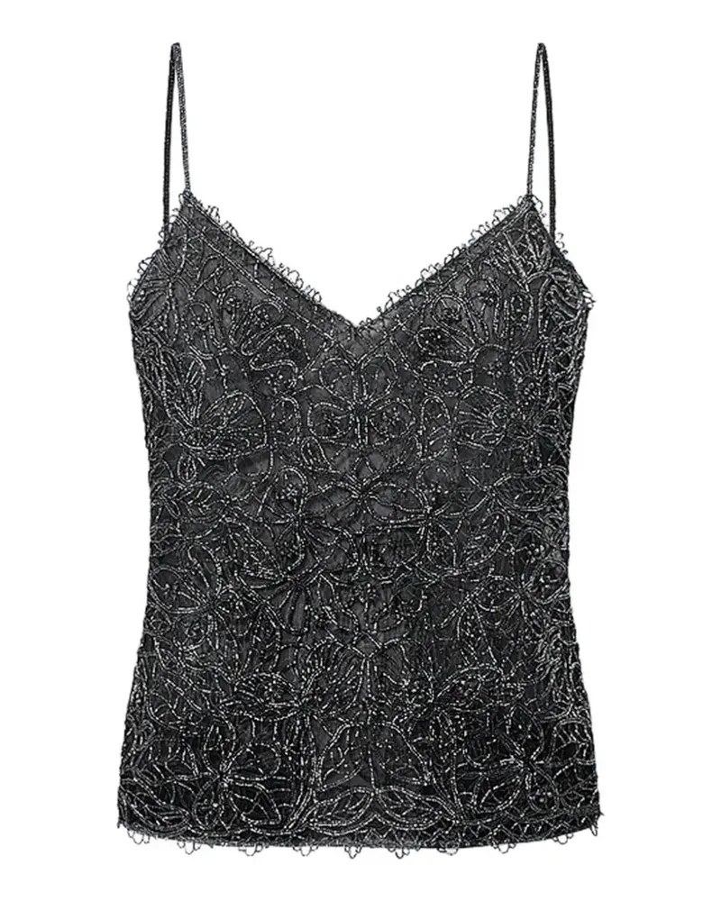 Isabel Marant Olva Oberteil aus Seide - Schwarz Schwarz