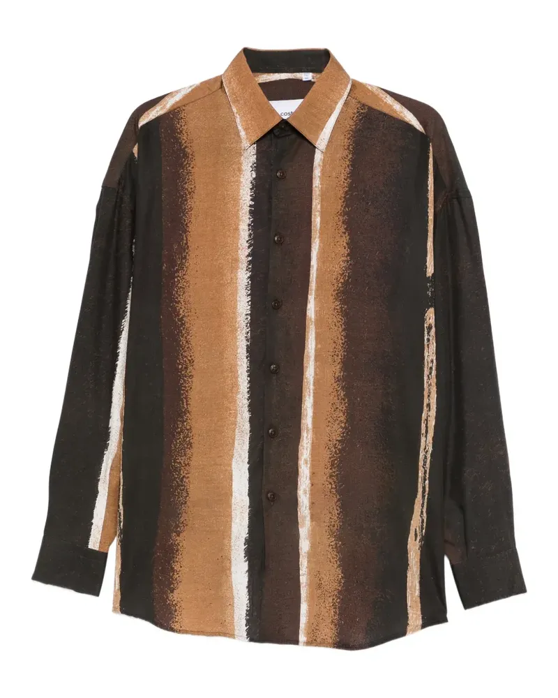 Costumein Gestreiftes Valentino Hemd - Braun Braun