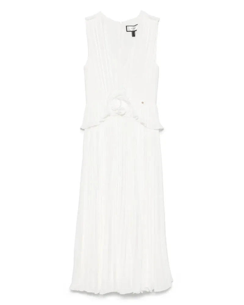 NISSA Abendkleid mit Blumenapplikation - Weiß Weiß