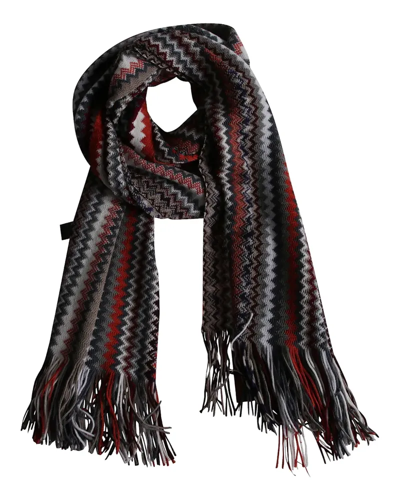 Missoni Schal mit Zickzackmuster - Grau Grau