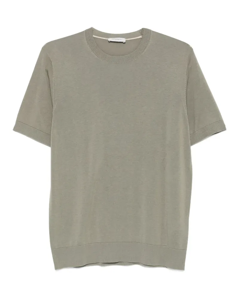 Paolo Pecora Milano Gestricktes T-Shirt - Grün Grün
