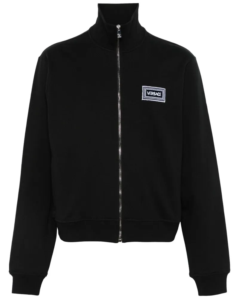 Versace Sweatshirt mit Logo-Patch - Schwarz Schwarz
