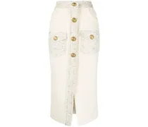 Tweed-Bleistiftrock - Nude