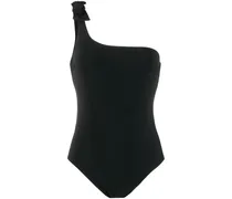 Asymmetrischer Badeanzug - Schwarz