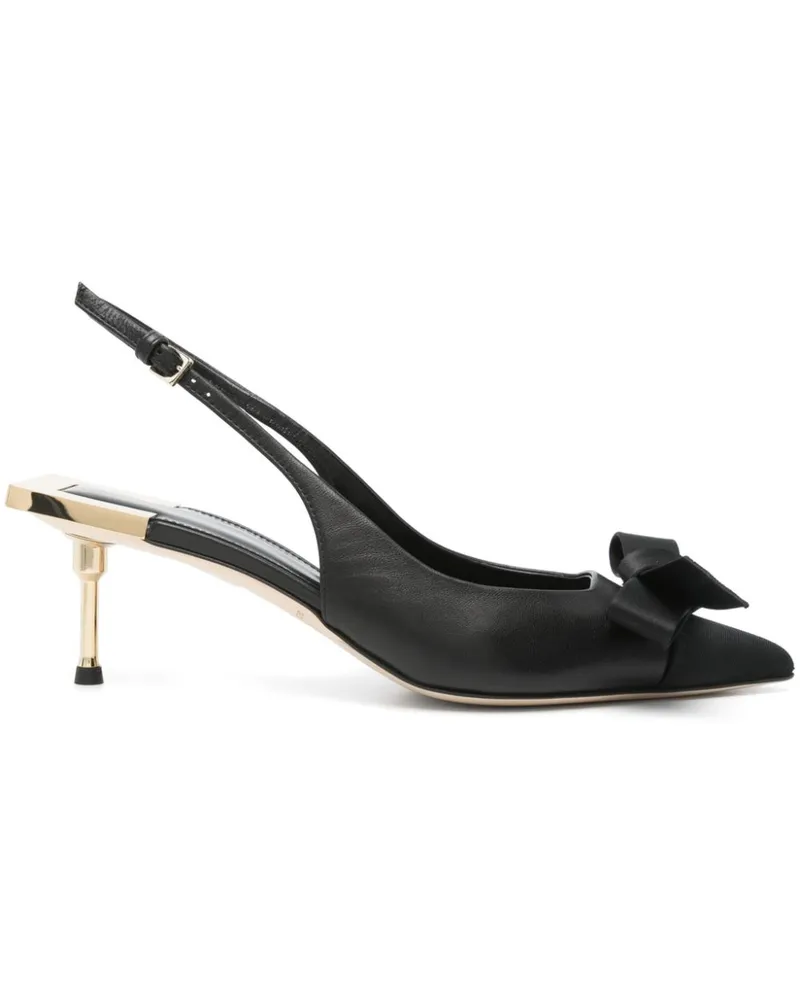 Elisabetta Franchi Slingback-Pumps mit Schleifendetail 50mm - Schwarz Schwarz