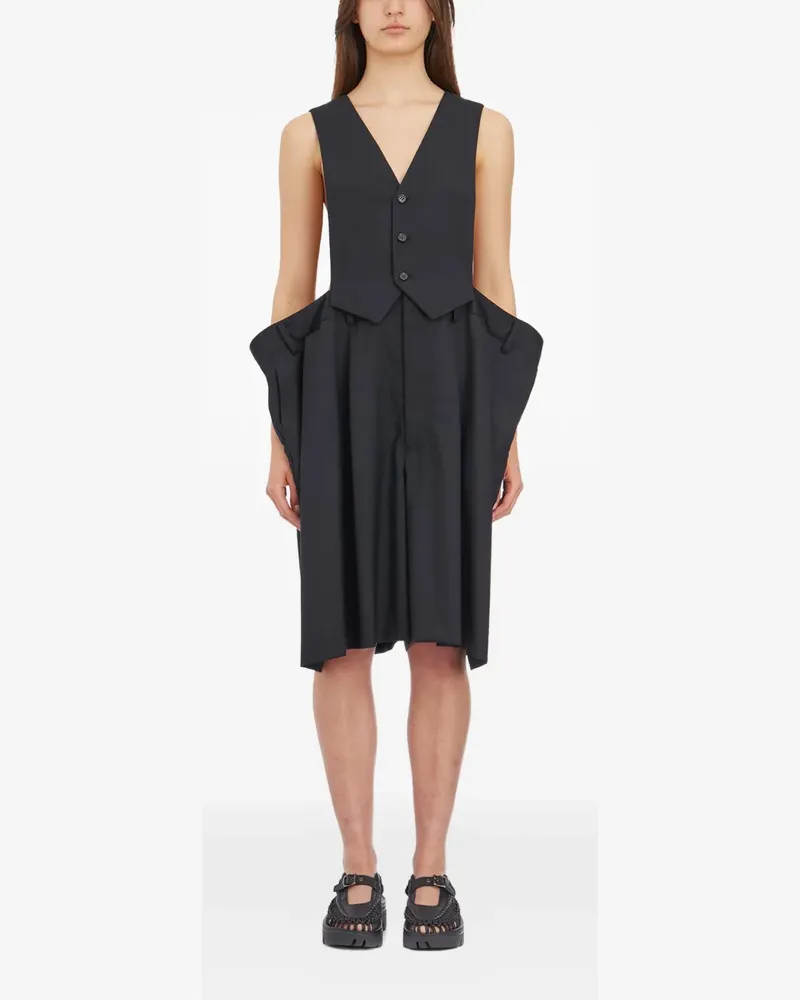 Comme des Garçons Playsuit aus Wolle - Schwarz Schwarz