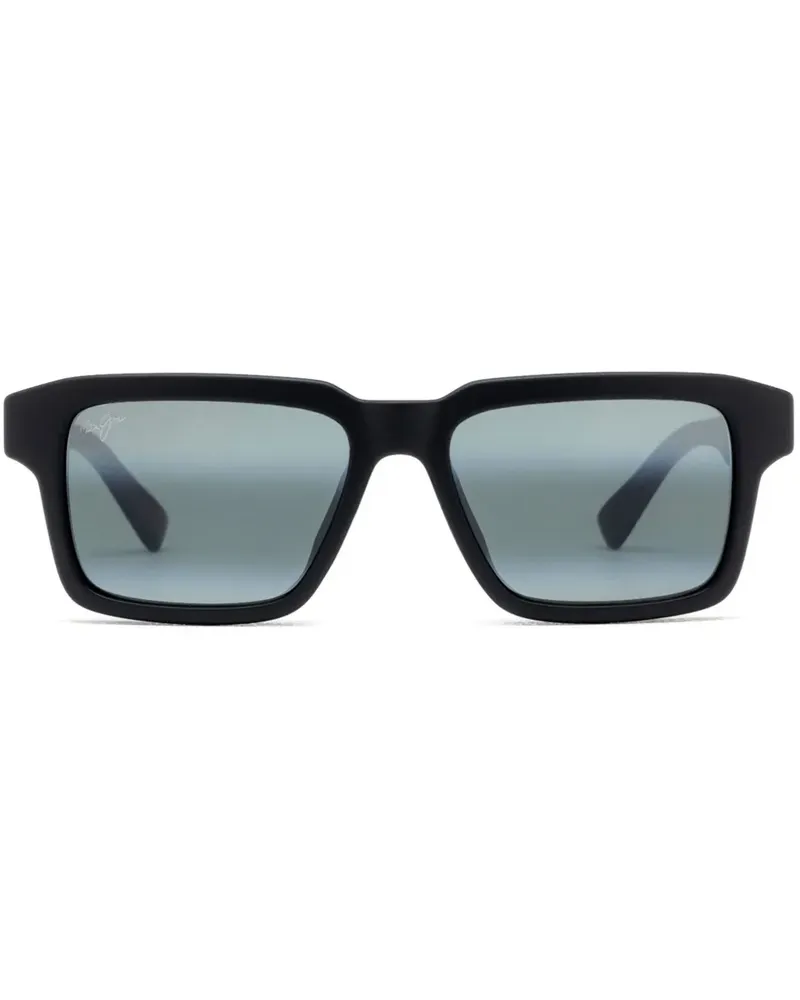 Maui Jim Sonnenbrille mit eckigem Gestell - Schwarz Schwarz