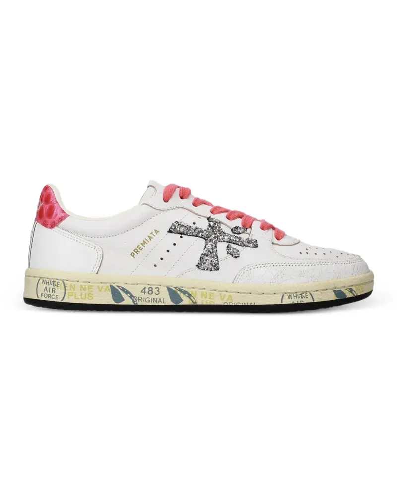 Premiata Clayd glitter-embellished sneakers - Weiß Weiß