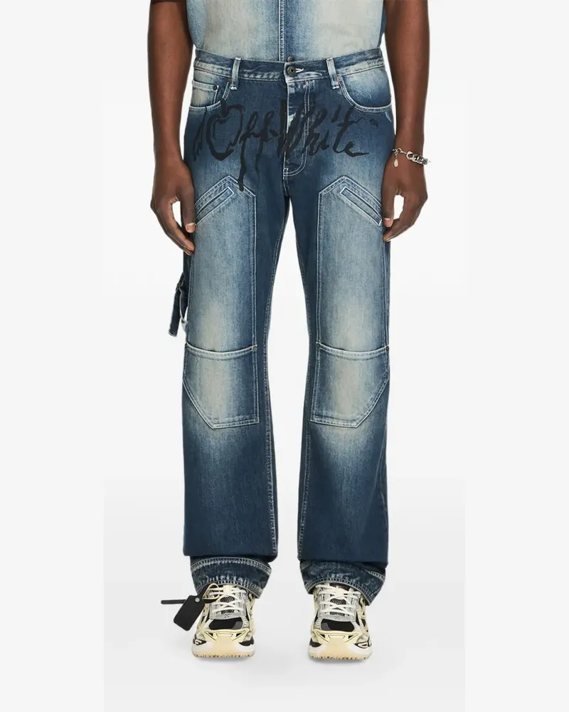 OFF-WHITE Jeans mit Kirschen-Print - Blau Blau