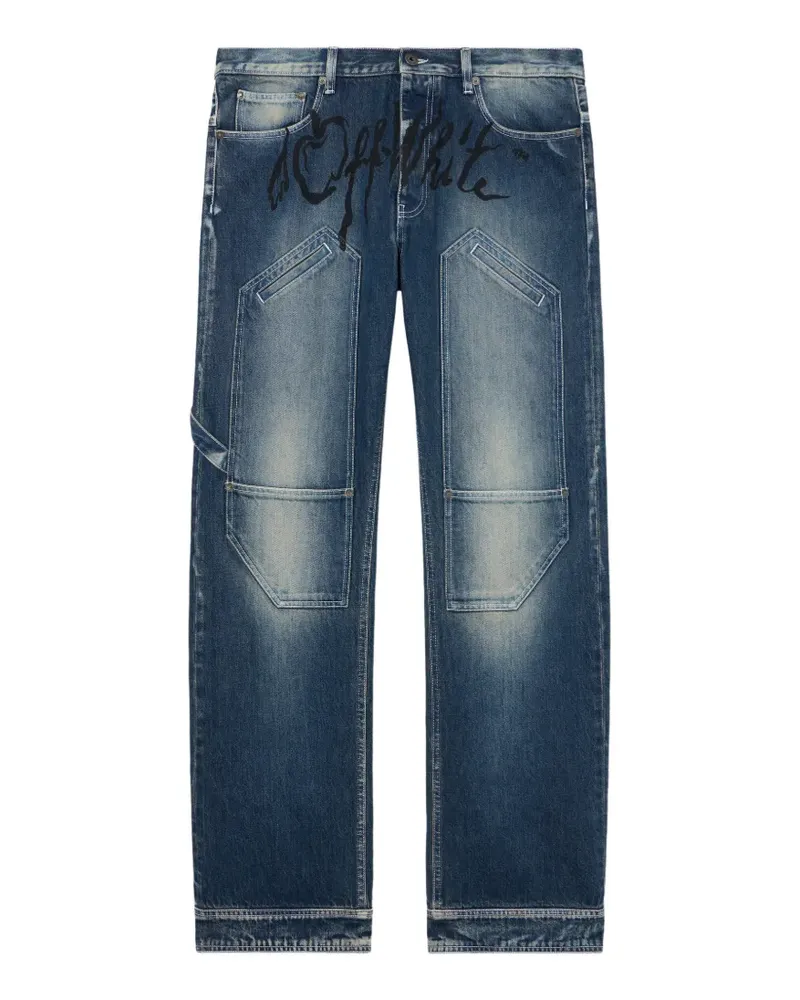 OFF-WHITE Jeans mit Kirschen-Print - Blau Blau