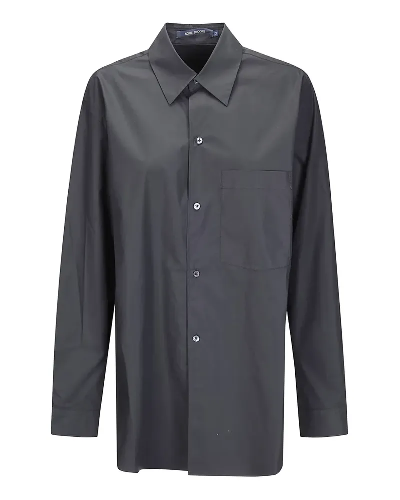 Sofie D'Hoore chest-pocket long-sleeved shirt - Schwarz Schwarz