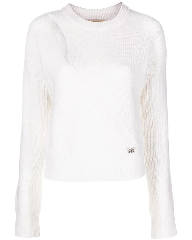 Michael Kors Pullover mit Cut-Out - Weiß Weiß