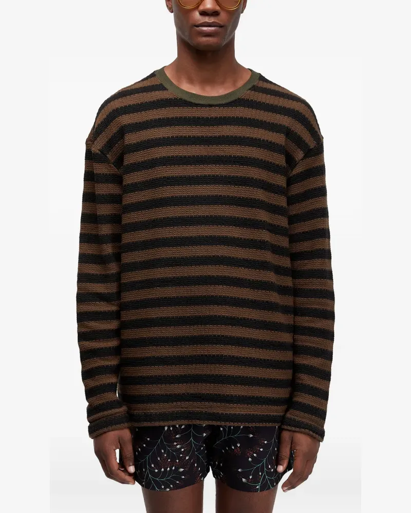 Osklen Gestreifter Pullover - Braun Braun