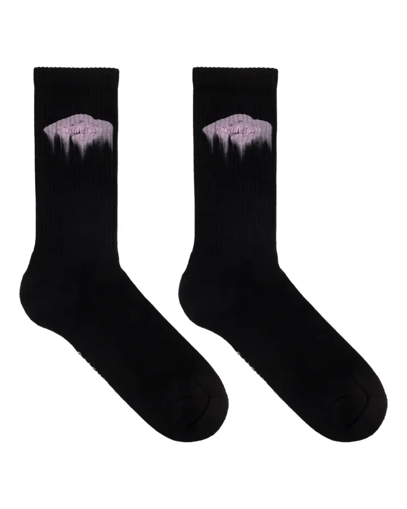 Balenciaga logo-detail socks - Schwarz Schwarz