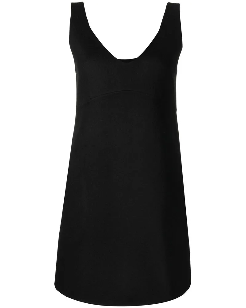 P.A.R.O.S.H. Shiftkleid mit V-Ausschnitt - Schwarz Schwarz