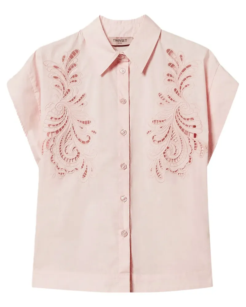 Twin-Set Besticktes Popeline-Hemd - Rosa Rosa