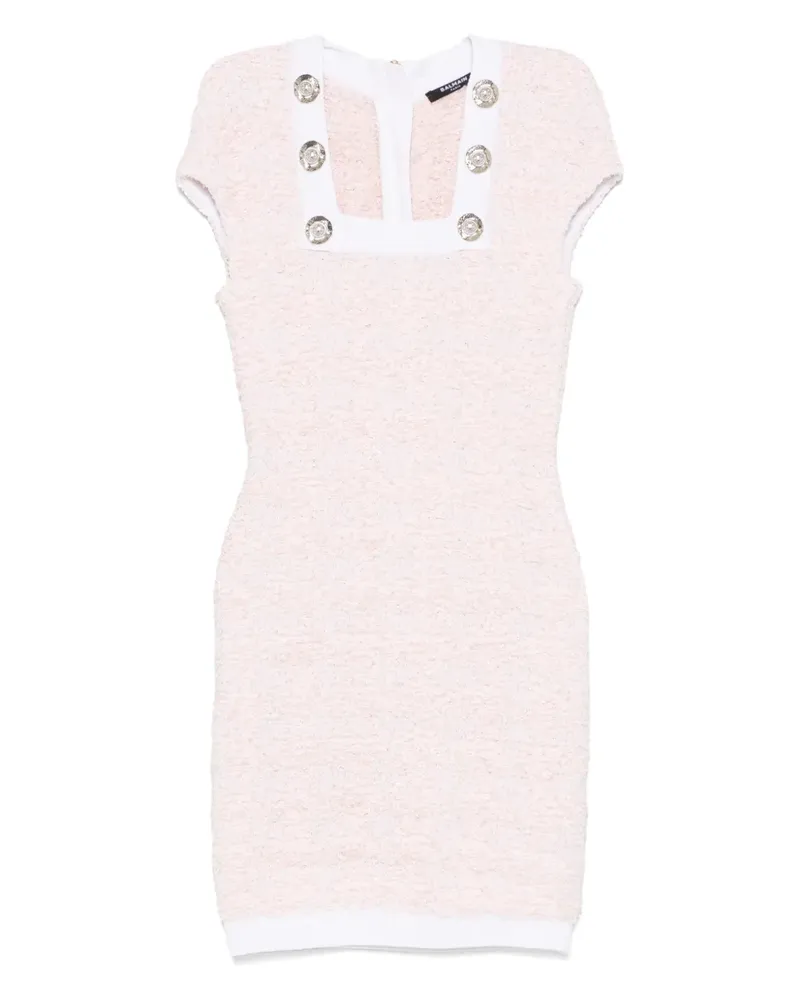 Balmain Minikleid aus Tweed - Rosa Rosa