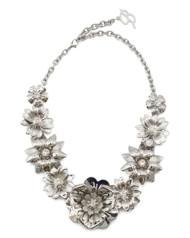 Blumarine Halskette mit Blumendetail - Silber Silber