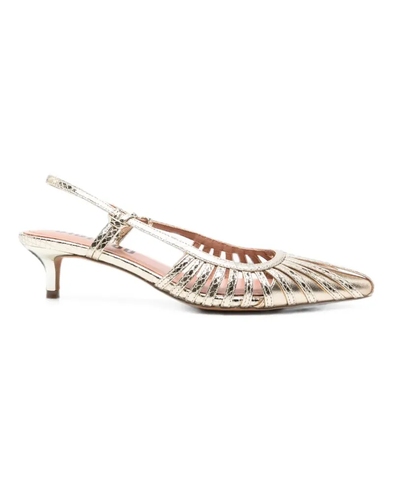 Bibi Lou Zin snakeskin-effect pumps - Gold Gold