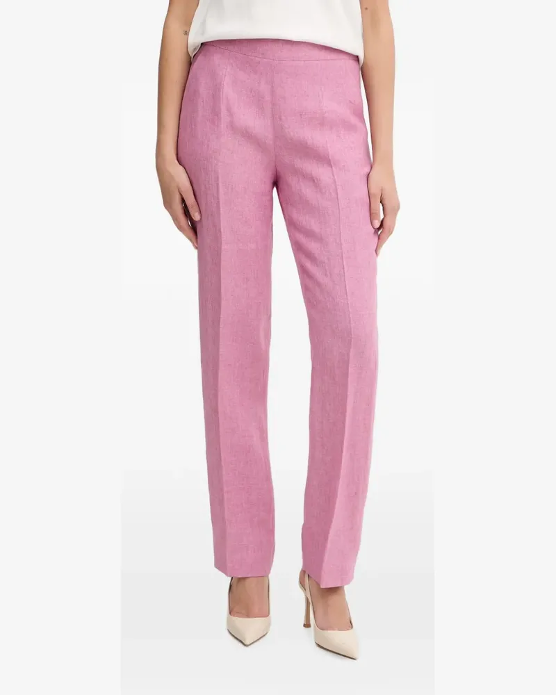 Luisa Spagnoli Ammenda pressed-crease straight-leg trousers - Rosa Rosa