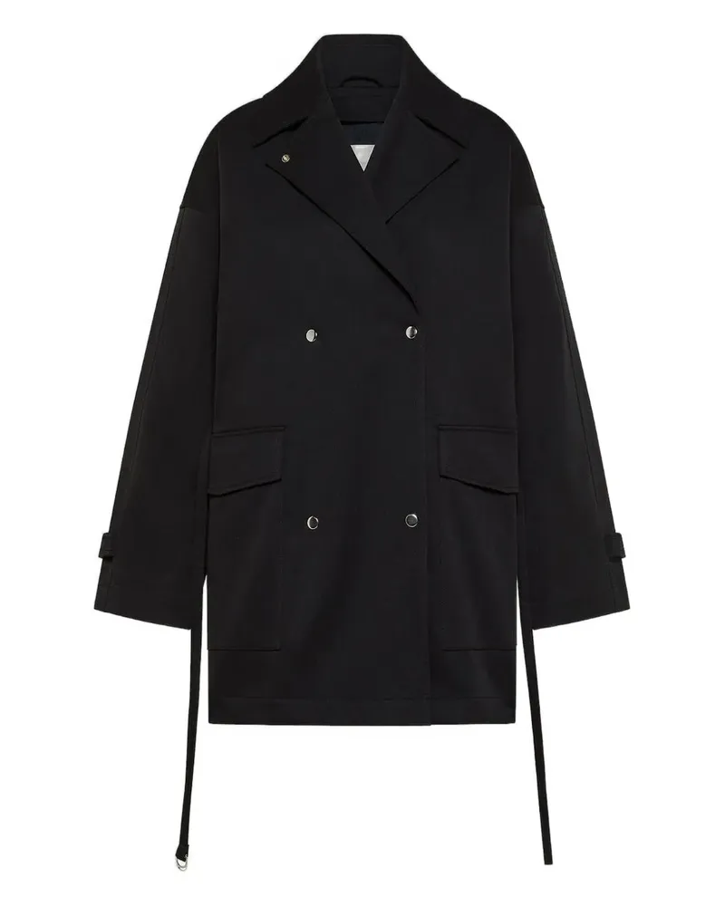 OOF WEAR Doppelreihiger Mantel mit Gürtel - Schwarz Schwarz