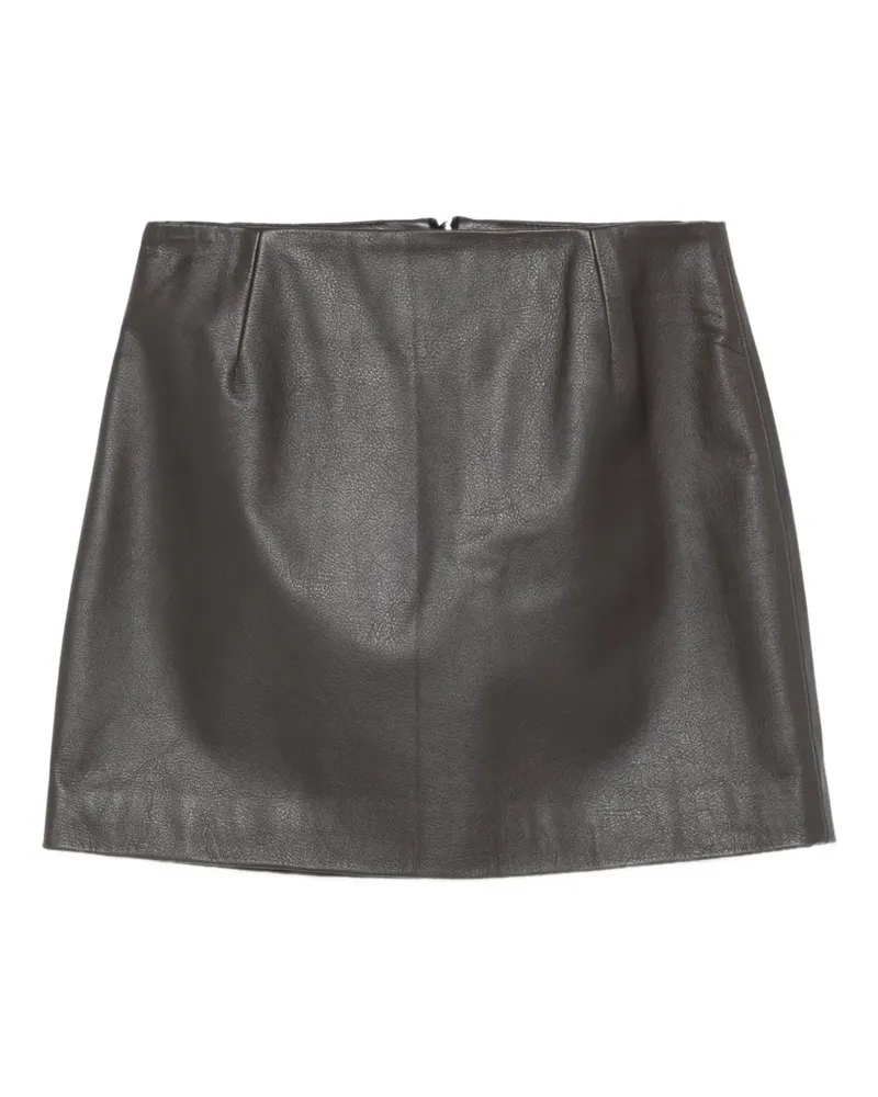 Blazé Milano Minirock aus Leder - Braun Braun