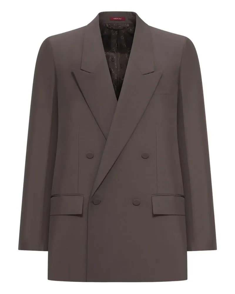 Gucci double-breasted gabardine blazer - Braun Braun