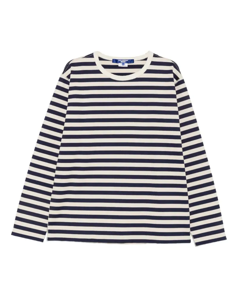 Junya Watanabe Langarmshirt mit Querstreifen - Nude Nude