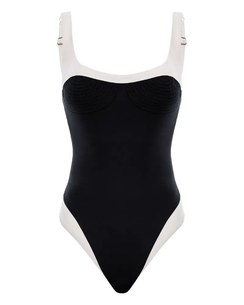 Noire Swimwear Adele Badeanzug - Schwarz Schwarz