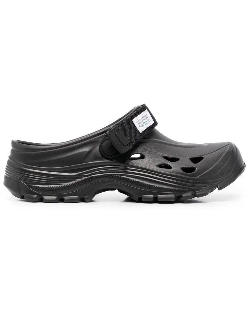 SUICOKE Klassische Pantoletten 25mm - Schwarz Schwarz