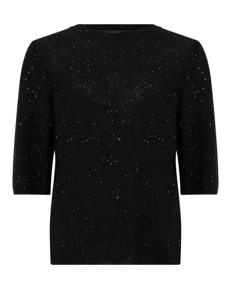 Fabiana Filippi Feinstrickpullover mit Pailletten - Schwarz Schwarz