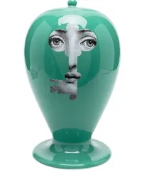 Fornasetti Vase mit Gesicht-Print Grün