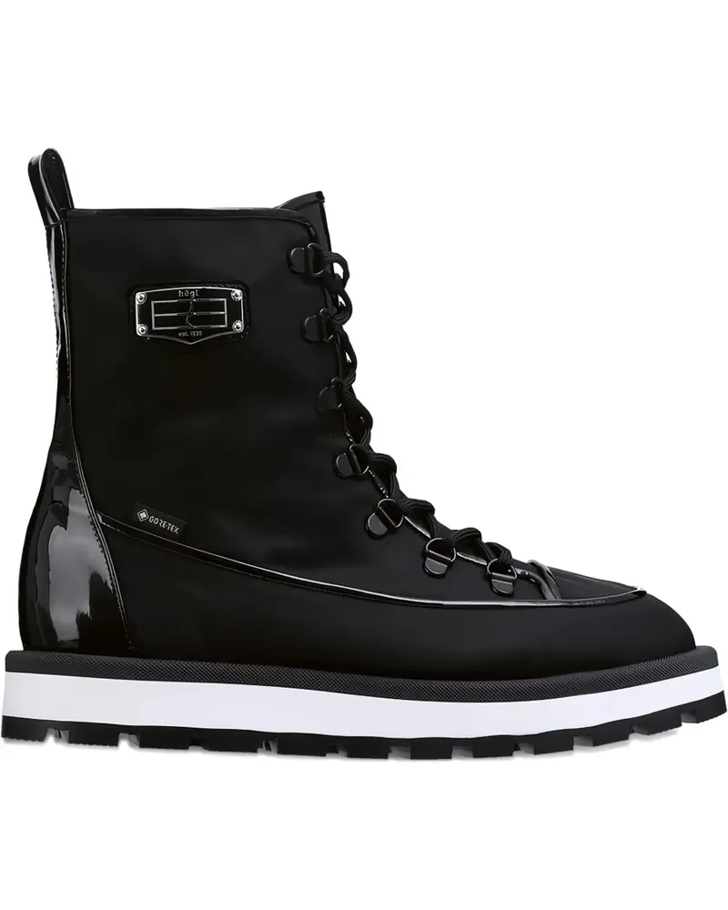 Högl Walker Bikerstiefel mit Schnürung - Schwarz Schwarz