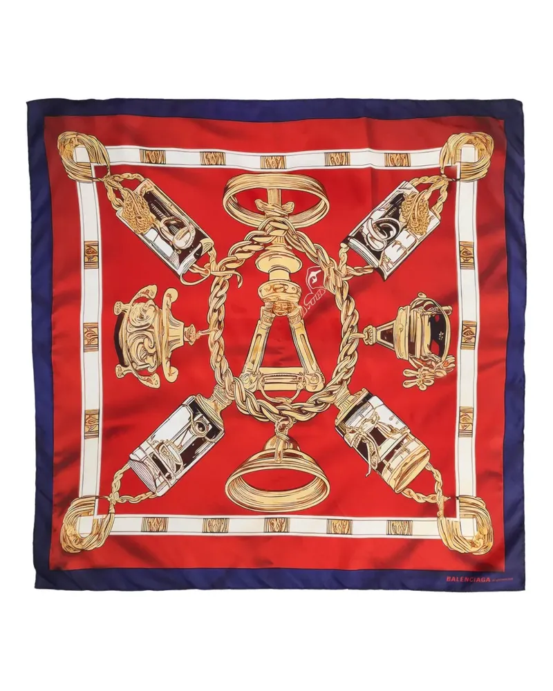 Balenciaga Schal mit Jacquardmuster - Rot Rot