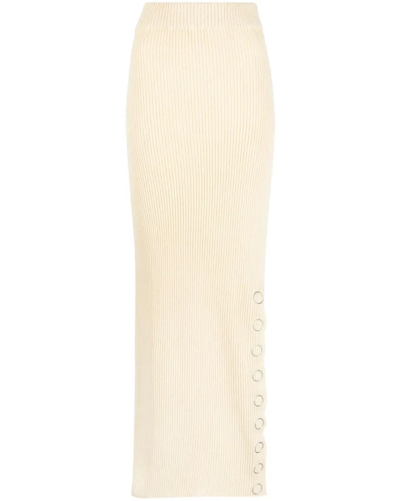 Jil Sander Gerippter Maxirock - Nude Nude