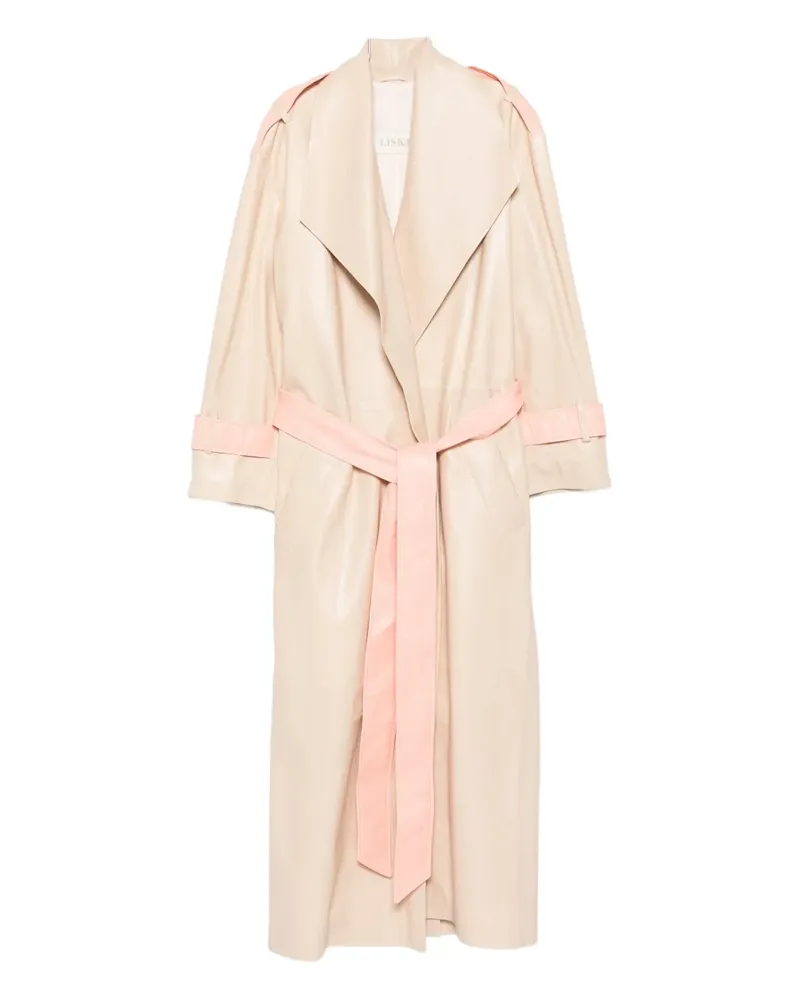 Liska Trenchcoat aus Leder - Nude Nude