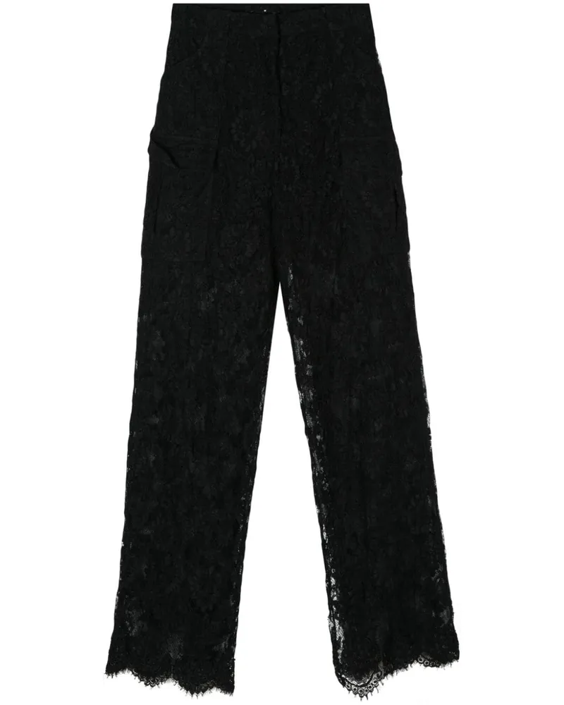 Ermanno Scervino Hose aus Guipure-Spitze Schwarz