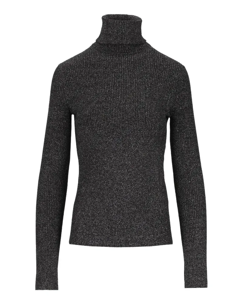 Isabel Marant Hafza-GD ribbed lurex-knit sweater - Schwarz Schwarz