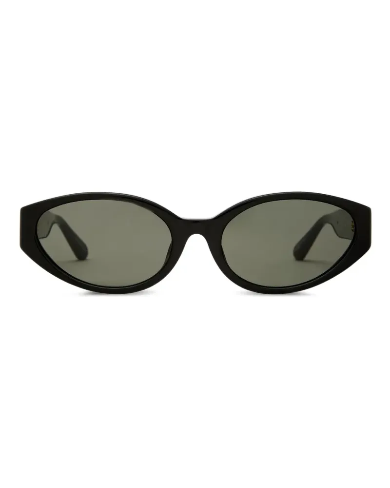 Linda Farrow Lyra oval-frame sunglasses - Schwarz Schwarz