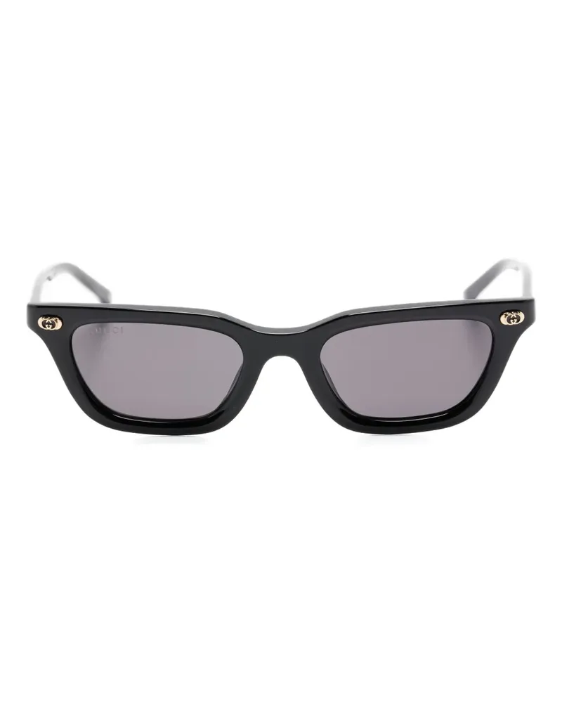 Gucci Sonnenbrille mit GG - Schwarz Schwarz