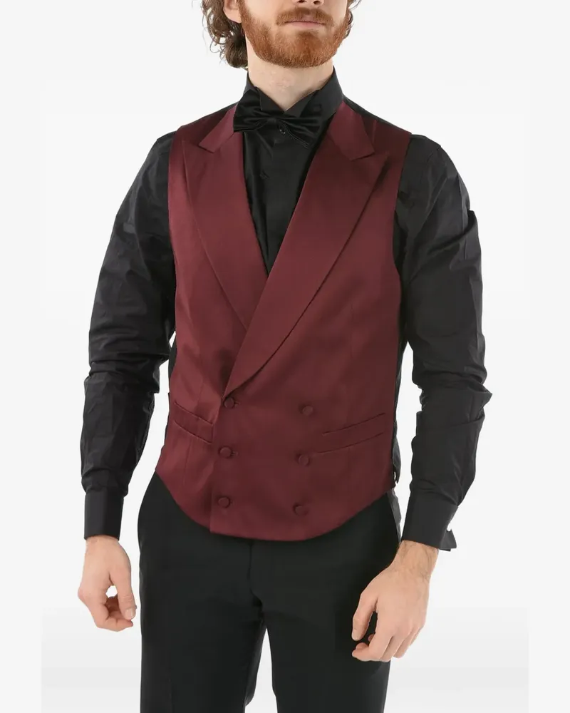 Corneliani double-breasted peak-lapel waistcoat - Rot Rot