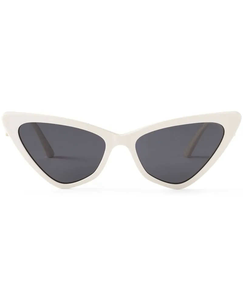 Jimmy Choo Sol Cat-Eye-Sonnenbrille - Weiß Weiß