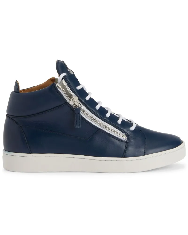 Giuseppe Zanotti Frankie Sneakers mit Logo-Schild - Blau Blau
